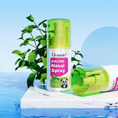 Хорошая цена 00,9% NaCl Bio Mint Peppermint Saline Nasal Spray Для перегрузки ринита Холодный нос освежающий расслабляющий онлайн